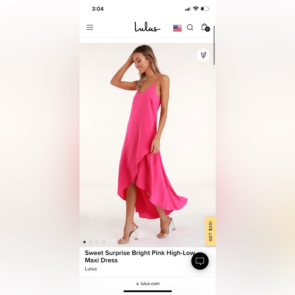 Lulus size S pink dress
